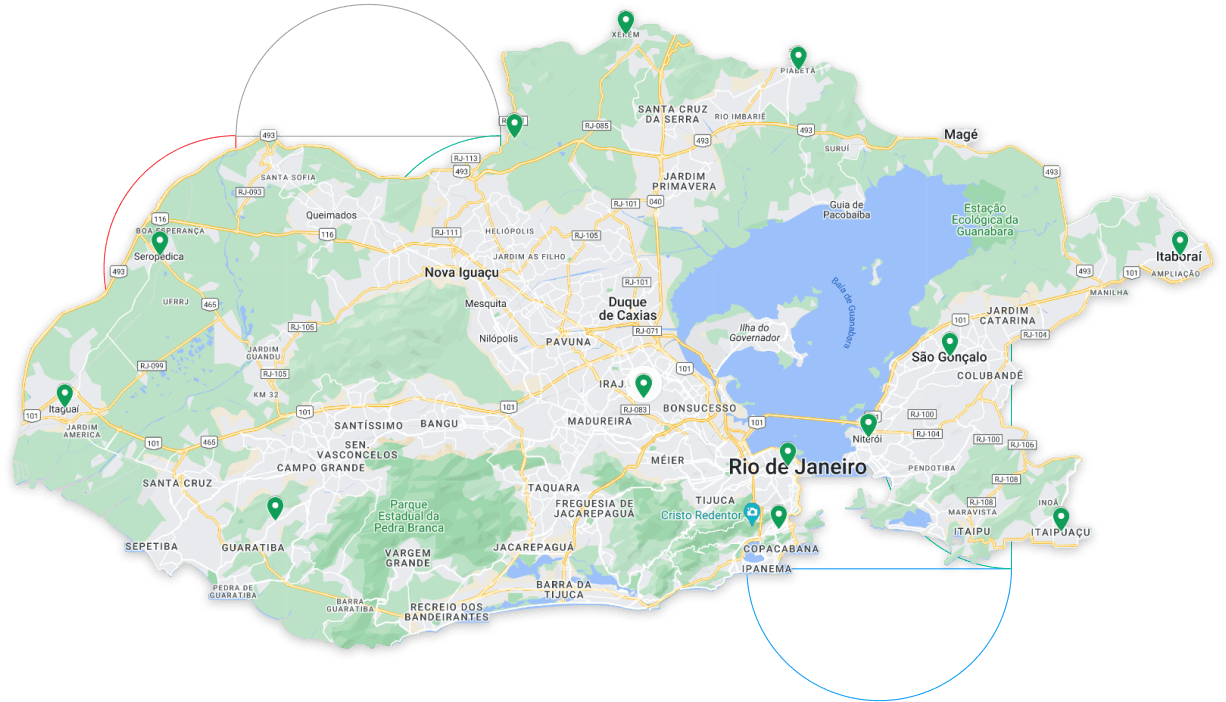 Mapa de coleta RJ
